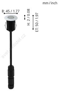 Eglo 98182 - LED Venkovní nájezdové svítidlo TRONTO LED/1W/230V IP65 EG98182