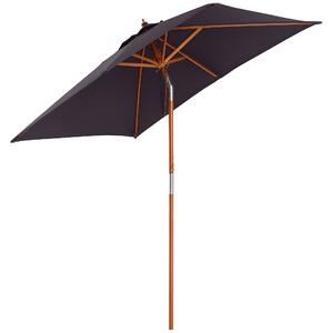Slunečník Outsunny 200 x 150 x 235 cm S naklápěcí funkcí, 3 úrovně nastavení, obdélníkový slunečník odolný proti vodě a UV záření pro pláž, balkon, te