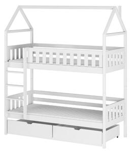 Domečková postel s úložným prostorem DALILA - 90x200, bílá
