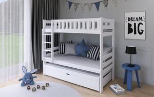 Patrová postel s přistýlkou PRISKA - 90x190, šedá