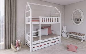 Domečková postel s úložným prostorem SAVETA - 90x190, šedá
