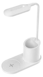 Stolní lampa Platinet 3 W, bezdrátové nabíjení, bílá