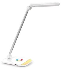 Stolní lampa Platinet 18 W, noční režim + USB, bílá
