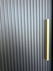Skříň s posuvnými dveřmi PAOLA - šířka 250 cm, černá / bílá