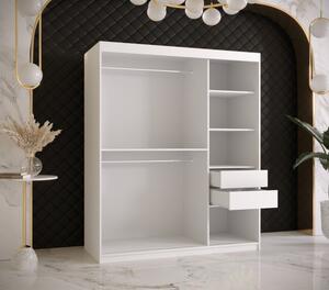 Šatní skříň s posuvnými dveřmi SUZAN 2 - šířka 150 cm, bílá