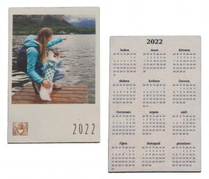 ČistéDřevo Dřevěný kapesní kalendář ve stylu polaroidky