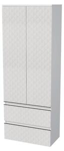 Koupelnová skříňka vysoká SAT Cube Way 60x163x33 cm bílá mat CUBE3DV602D2ZBP