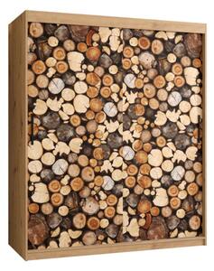 Dvoudveřová skříň ROZA 2 - šířka 150 cm, dub artisan