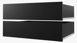 Prostorná šatní skříň MAIA 1 - šířka 250 cm, černá / jasan