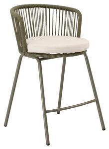 Somcasa Zelená kovová barová židle Pierre 64,5 cm