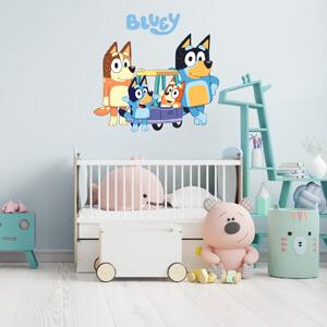 Textilní samolepka na zeď "Bluey"