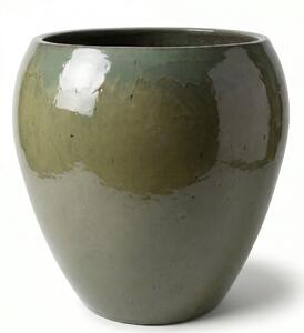 Velký keramický květináč LAFONTAINE 2 - Khaki XL (52x52 cm)