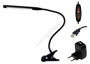 TOP LIGHT Lara C - LED Stmívatelná lampa s klipem USB LED/5W/230V TP1536