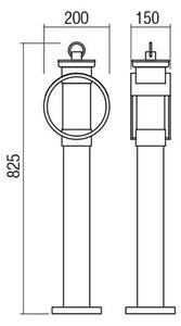 Redo 9573 - Venkovní lampa COMPASS 1xE27/42W/230V IP33