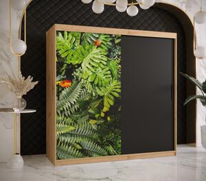 Dvoudveřová skříň NEA 1 - šířka 180 cm, dub artisan / černá