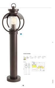 Redo 9573 - Venkovní lampa COMPASS 1xE27/42W/230V IP33