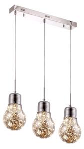 Závěsné svítidlo Bulb 3, chromové tělo svítidla, ch