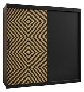 Šatní skříň SHEILA 1 - šířka 180 cm, černá