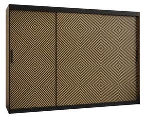 Šatní skříň SHEILA 2 - šířka 250 cm, černá
