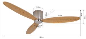 Lucci air 210519 - Stropní ventilátor AIRFUSION RADAR chrom/dřevo + DO FAN00131