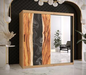 Šatní skříň s posuvnými dveřmi STACY 3 - šířka 180 cm, dub artisan