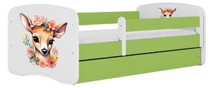 Kocot kids Dětská postel Babydreams Bambi zelená, varianta 70x140, bez šuplíků, bez matrace