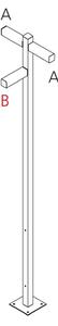 Artemide venkovní sloupkové svítidlo Walking Pole 2500 Architectural Outdoor