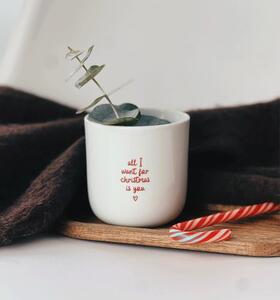 Goldscherben Porcelánový hrnek All I want for Christmas is You GSN104