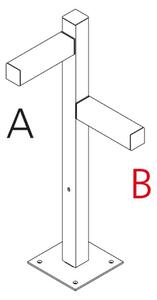 Artemide venkovní svítidlo Walking Pole 900 Architectural Outdoor, 2 hlavice 90°