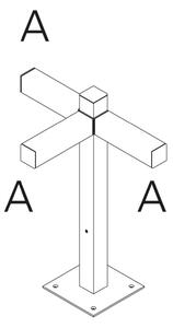 Artemide venkovní svítidlo Walking Pole 600 Architectural Outdoor 3x180° hlavic