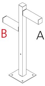 Artemide venkovní svítidlo Walking Pole 900 Architectural Outdoor, 2x180° hlavice