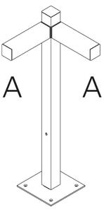 Artemide venkovní svítidlo Walking Pole 900 Architectural Outdoor, 2x90° hlavice