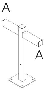 Artemide venkovní svítidlo Walking Pole 600 Architectural Outdoor 2x180° hlavic
