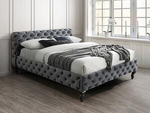 Čalouněná manželská postel RAFAELA - 160x200 cm, šedá