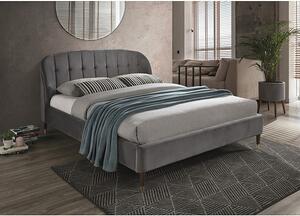 Čalouněná manželská postel SEVERINA - 160x200 cm, šedá