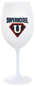 SUPERUČITEL (ZNAK) - bílá sklenička na víno 350 ml