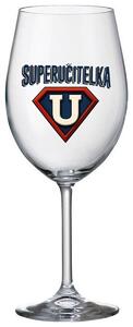 SUPERUČITELKA (ZNAK) - čirá sklenička na víno 350 ml