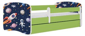 Kocot kids Dětská postel Babydreams vesmír zelená, varianta 70x140, bez šuplíků, bez matrace