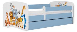 Kocot kids Dětská postel Babydreams zvířátka modrá, varianta 70x140, bez šuplíků, bez matrace