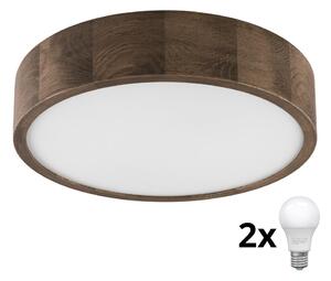 Brilagi - LED Stropní svítidlo CARVALHO 2xE27/60W/230V dub ořech pr. 37 cm