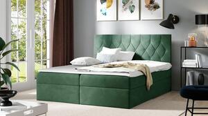 Americká dvojlůžková postel 140x200 SENCE 1 - zelená + topper ZDARMA