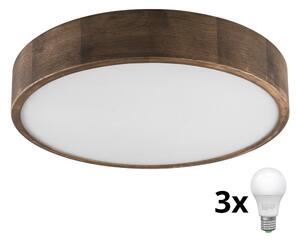 Brilagi - LED Stropní svítidlo CARVALHO 3xE27/60W/230V dub ořech pr. 47 cm