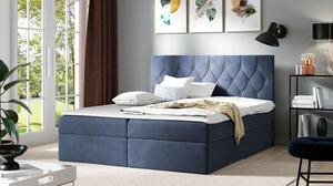 Americká dvojlůžková postel 140x200 SENCE 1 - modrá + topper ZDARMA