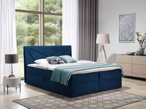 Hotelová jednolůžková postel 120x200 TOMASA 5 - modrá + topper ZDARMA
