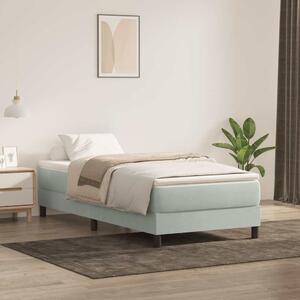 Postel Box Spring bez matrace světle šedá 80x220 cm samet 3315849