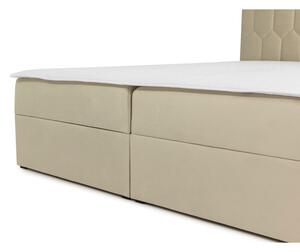 Kontinentální dvoulůžková postel 180x200 TOMASA 6 - tmavá růžová + topper ZDARMA