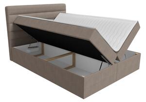 Hotelová jednolůžková postel 120x200 TIBBY - šedá + topper ZDARMA