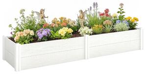Outsunny vyvýšený plastový záhon, skládací bez nářadí – 197 × 54 × 33 cm pro zahradu, balkon, květiny a zeleninu | Aosom