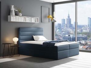 Hotelová dvoulůžková postel 180x200 TIBBY - modrá + topper ZDARMA