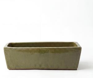 Keramický truhlík GIONO - Khaki L (46 x 15 x 14 cm)